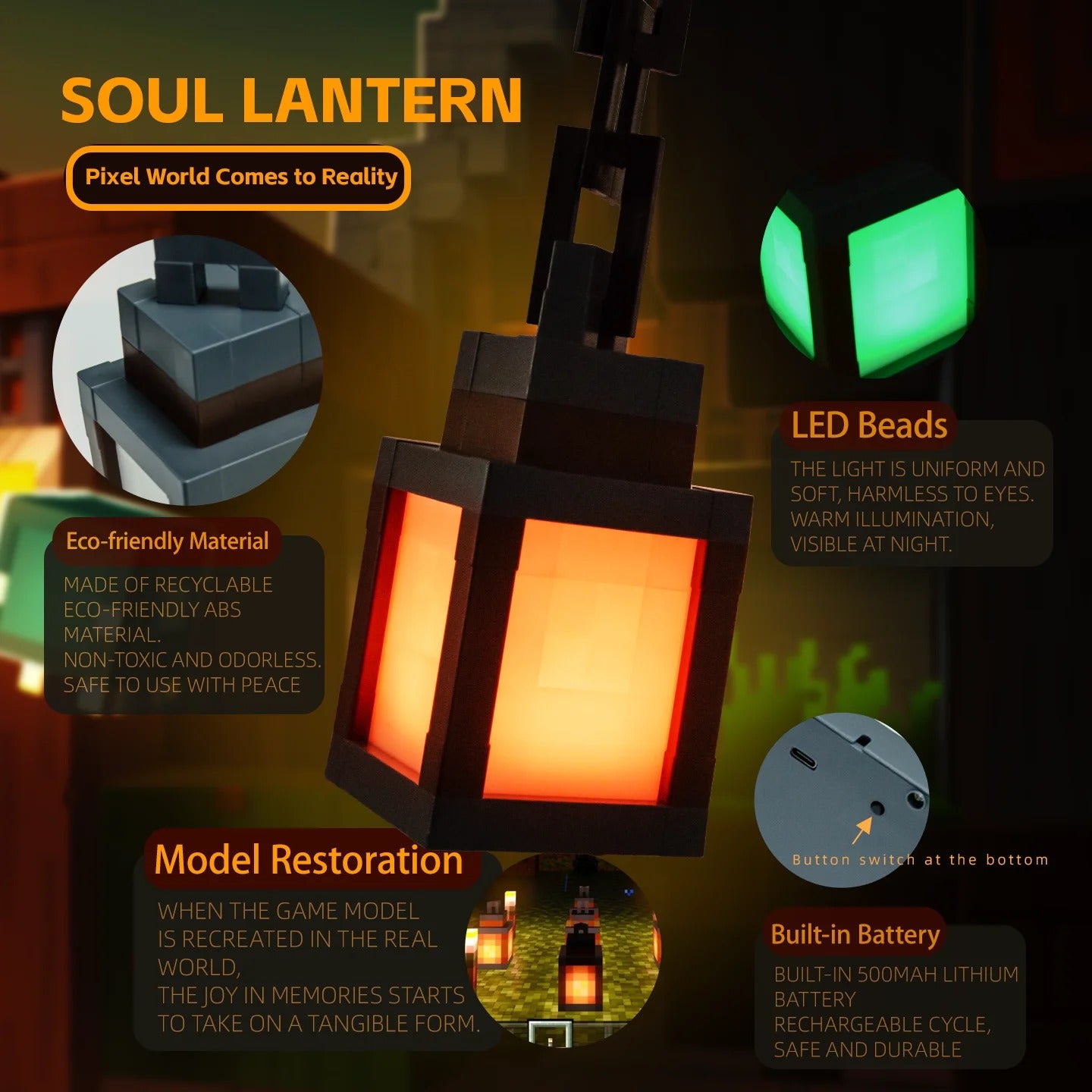 Pixel-Style Night Light,